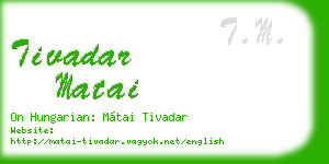 tivadar matai business card