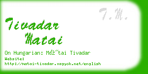 tivadar matai business card